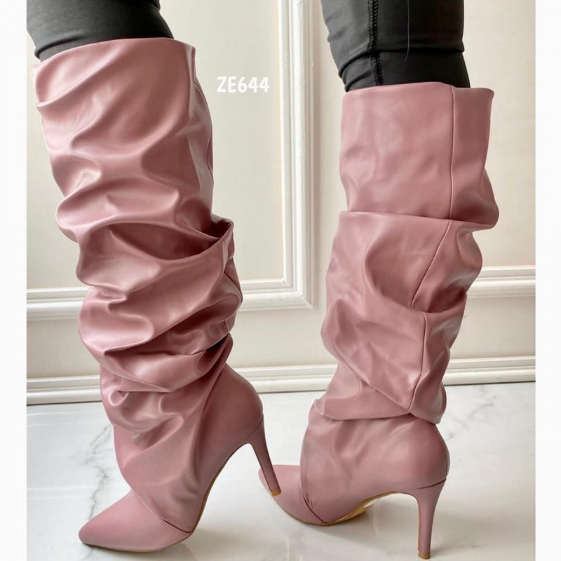 Bota morada caña alta tacon 8cm  2G2A-X2758-18