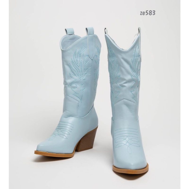 Bota texana Azul tacon 7Cm U9B-AX2119-7