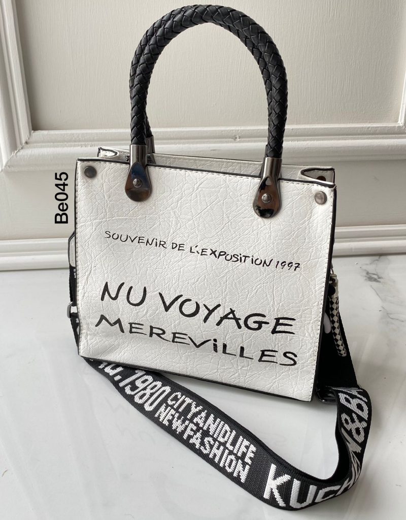 Bolso blanco letras 23Cm*20cm 1831-18 - Image 2