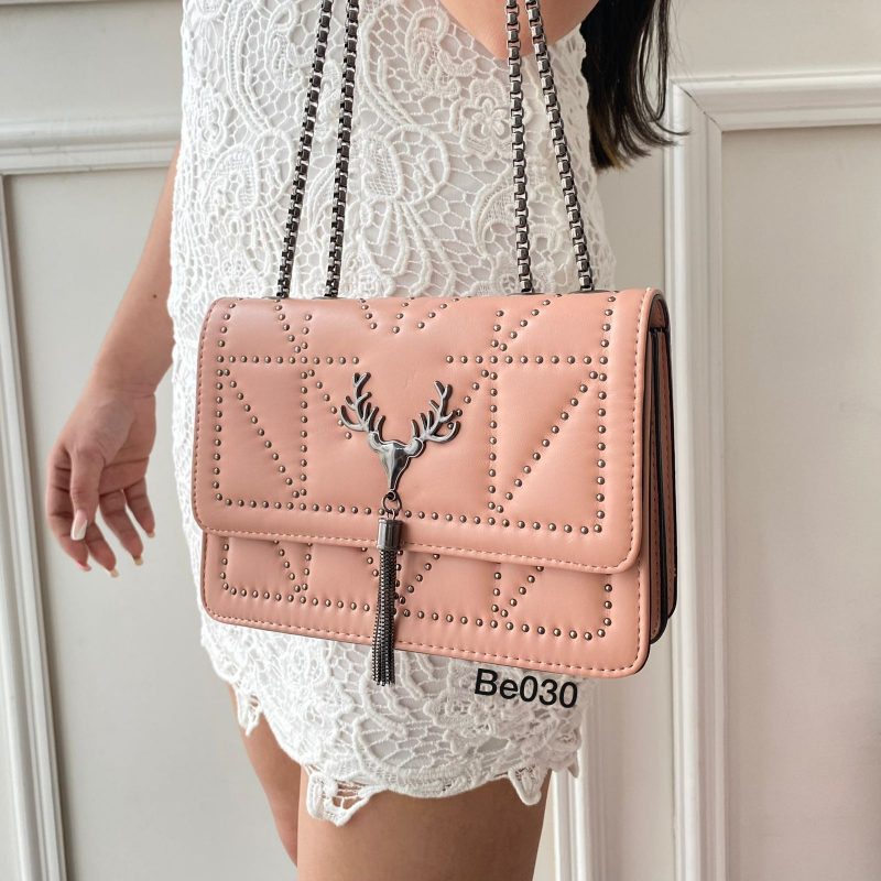 Bolso palo de rosa aplique 22Cm*15Cm BOL02D-24