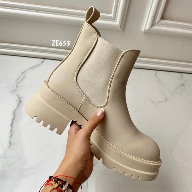 Botin beige suela 6Cm 7786A - Image 2