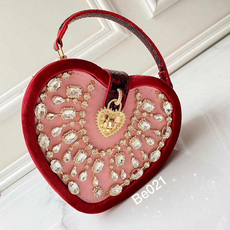Bolso rojo corazon aplique 17Cm*17Cm F6000-20 - Image 2
