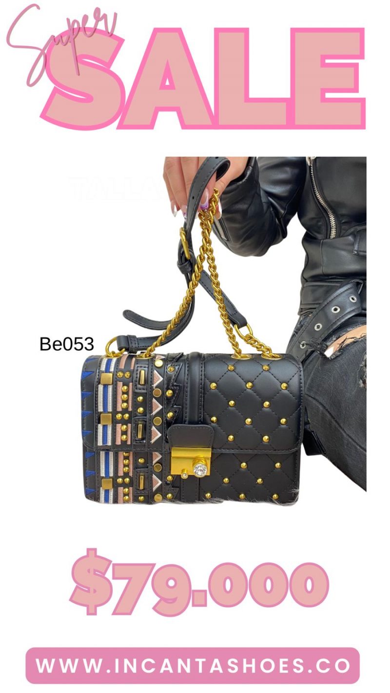Bolso negro aplique 21Cm*15Cm 6016-15