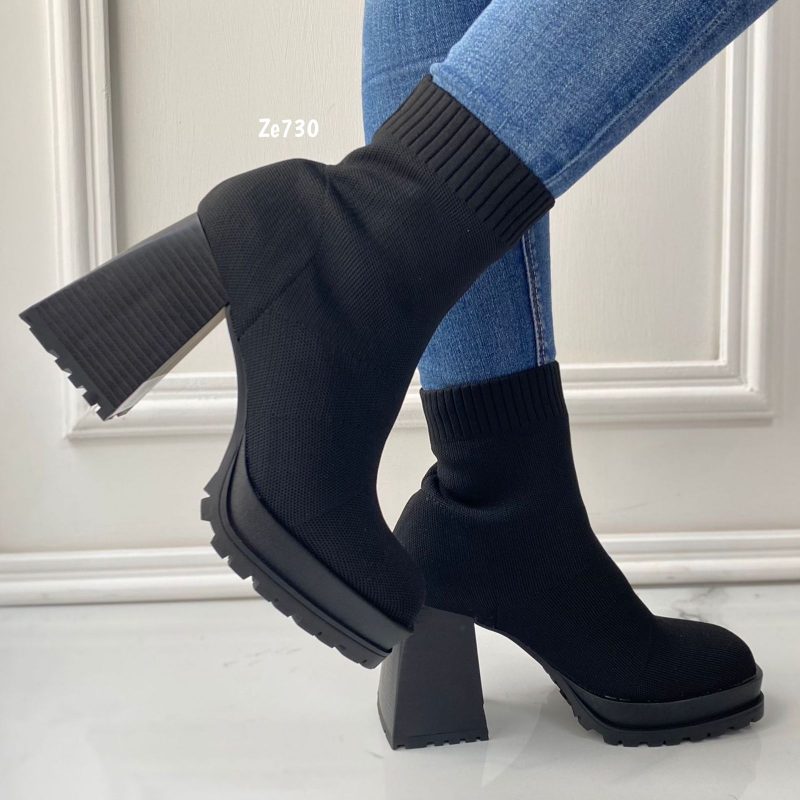 Botin negro tacon 9cm  8579A   C2 - Image 2