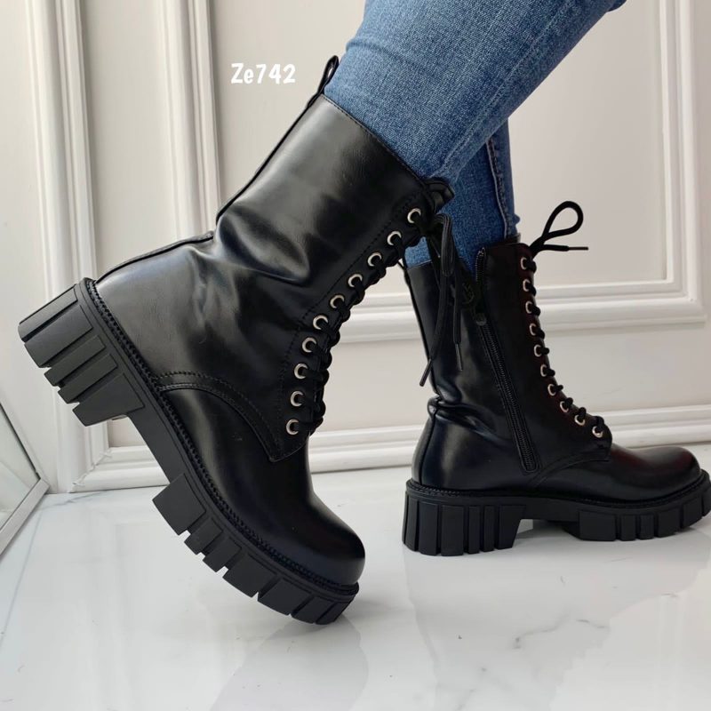 Bota negra suela 4cm  CHC179   C8 - Image 2