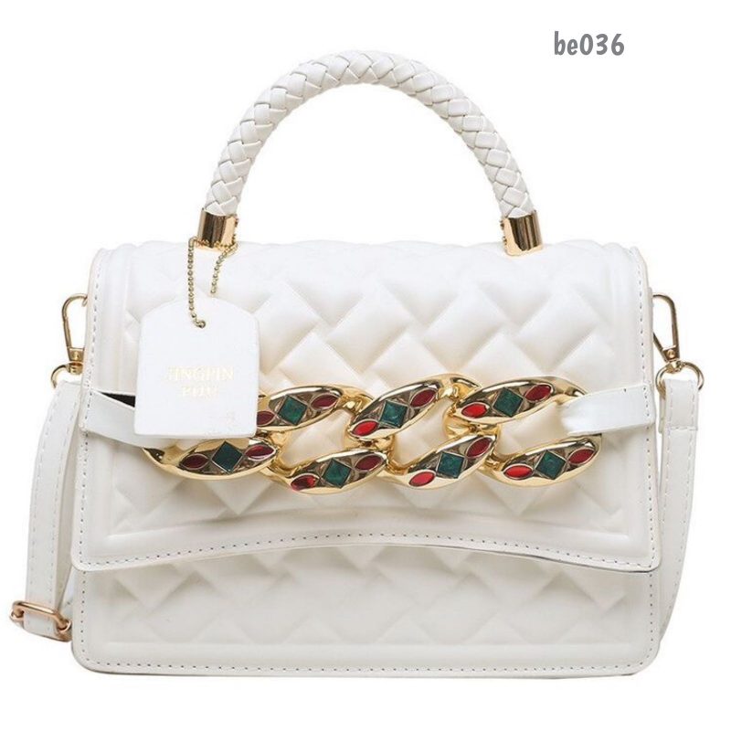 Bolso blanco aplique 23Cm*16Cm 9867-31 - Image 2