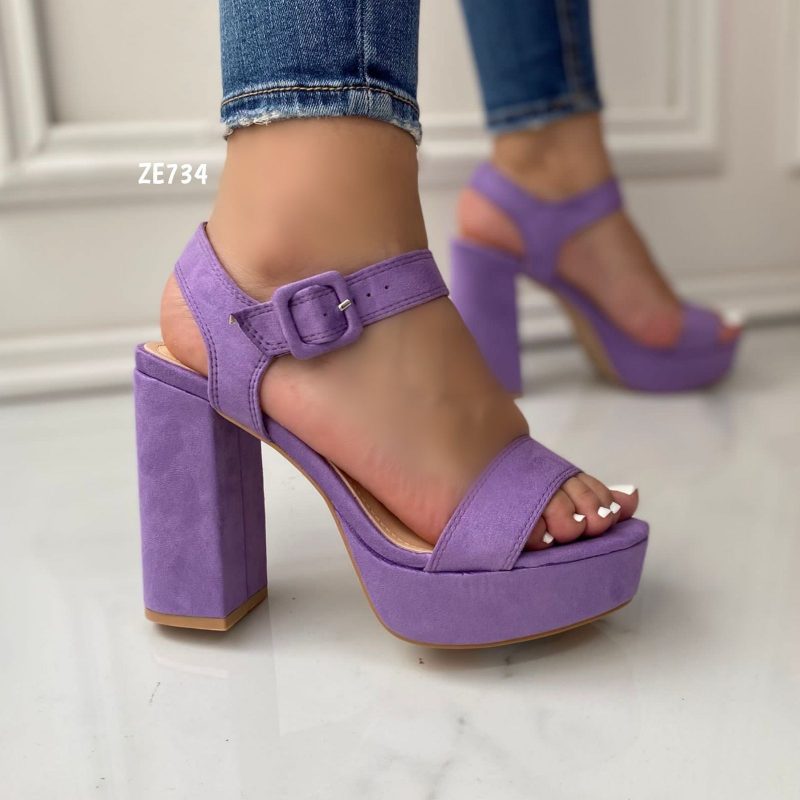 Sandalia morada tacon 10cm  66-33   C8