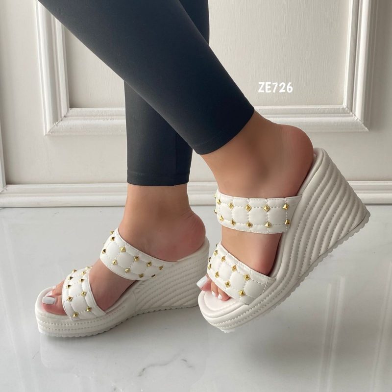 Sandalia blanca plataforma 9cm  JA-1   C3