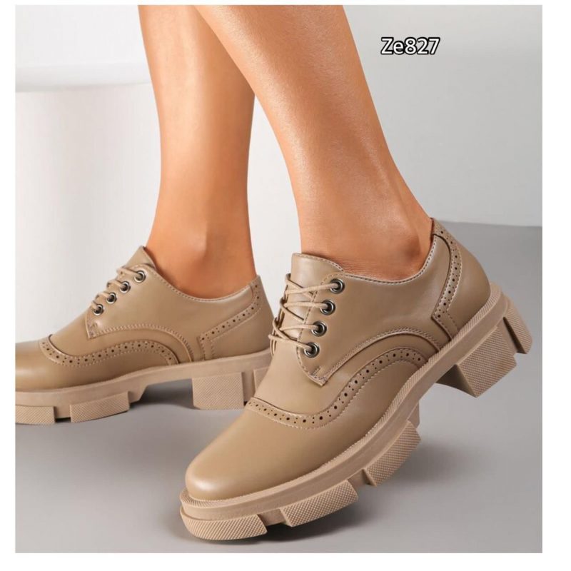 Zapato café suela 3cm  1090  C22 - Image 3