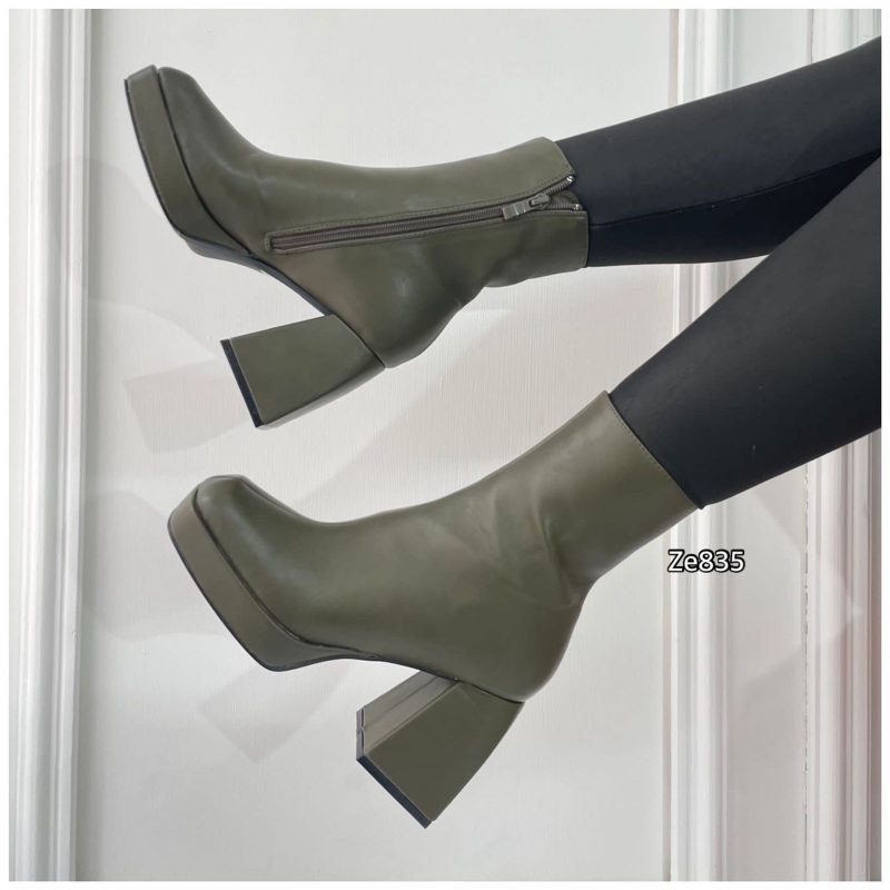 Botin verde tacon 9cm   BSY6085  C5 - Image 3
