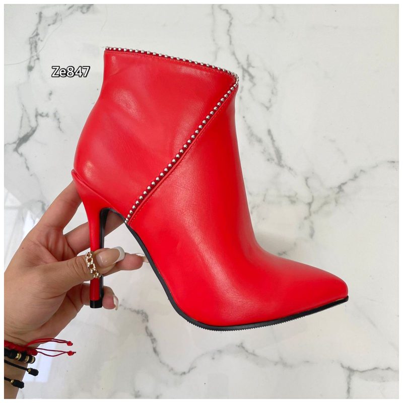 Botin rojo tacon puntilla 10cm  Z1114  C15 - Image 2