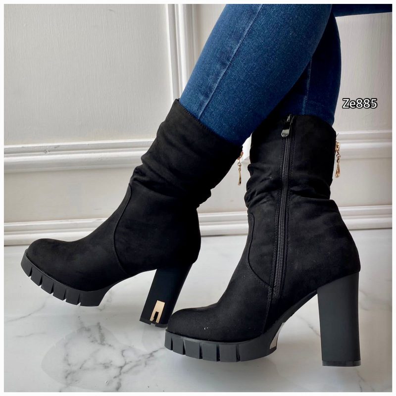 Bota negra tacon 10cm   B2583-KB  C11 - Image 3