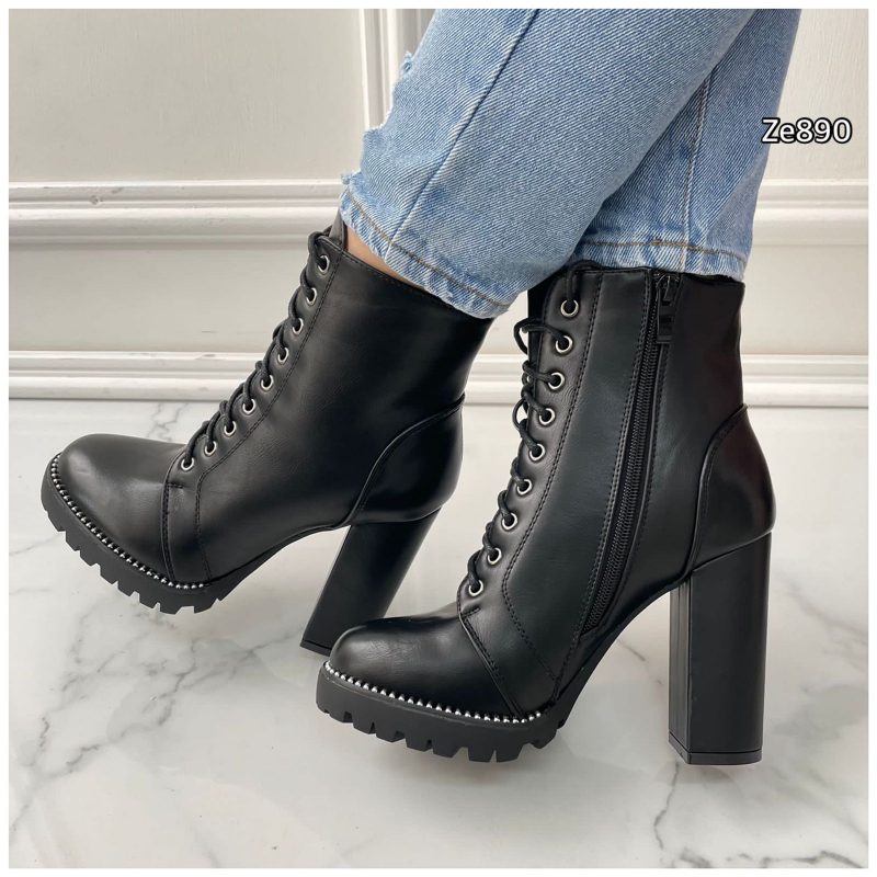 Botin negro tacon 11cm  BJ1560-KB   C11 - Image 3