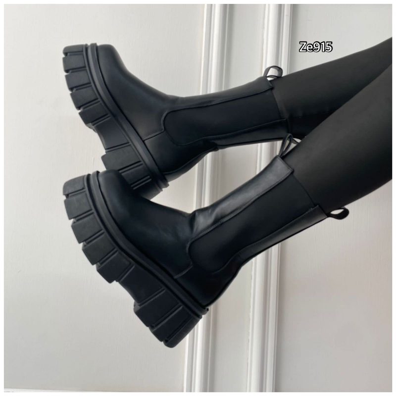 Botin negro suela 6cm  706-5  C18 - Image 3