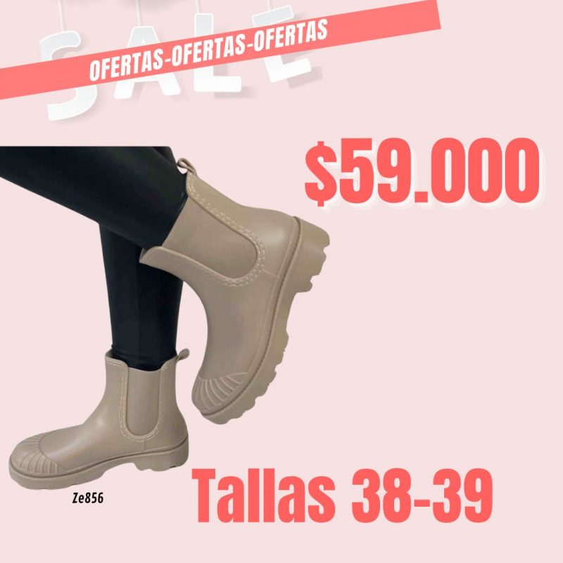 Botin beige suela 3cm  BMO6915  C5