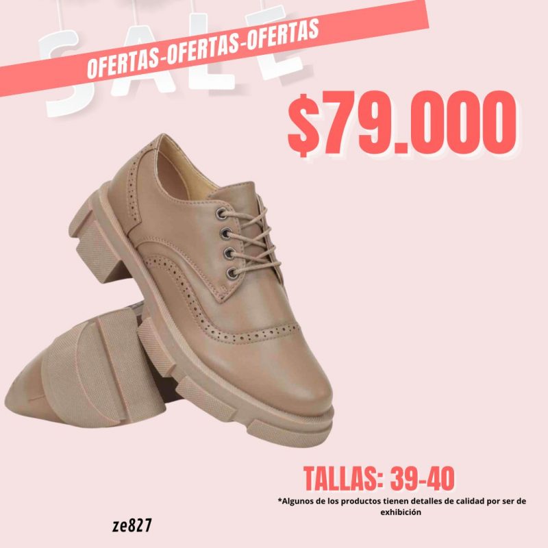 Zapato café suela 3cm  1090  C22