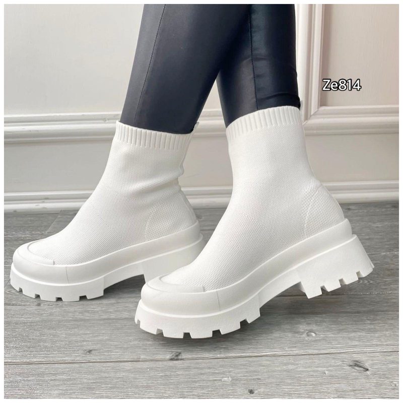 Botin blanco suela 3cm  LEI-29