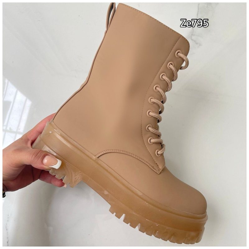 Bota café suela 4cm  8531  C2