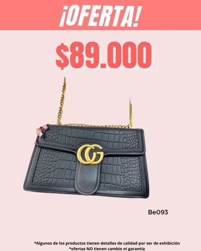 Bolso negro aplique dorado 24cm*16cm 1468