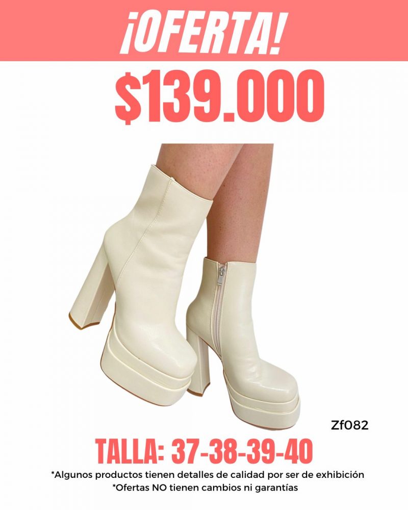 Botin beige tacon 15Cm   X8240   31