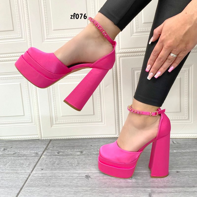 tacon rosado apliques  15 cm  NA43  C29
