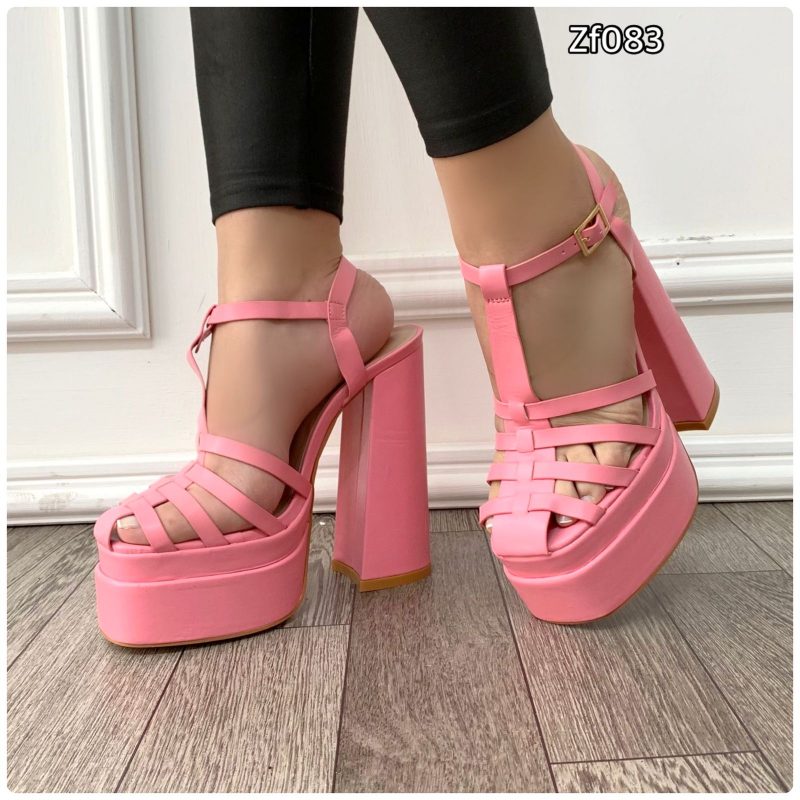 Sandalia rosa tacon 15cm   8388   C32