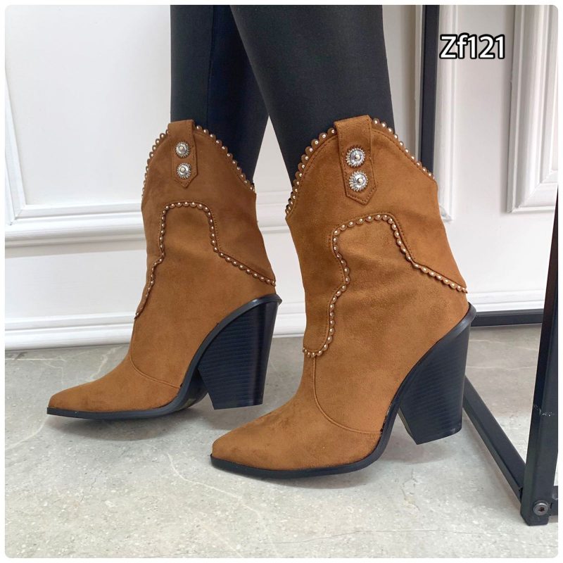 Botin café texana tacon 10cm  RH009   C6 - Image 3