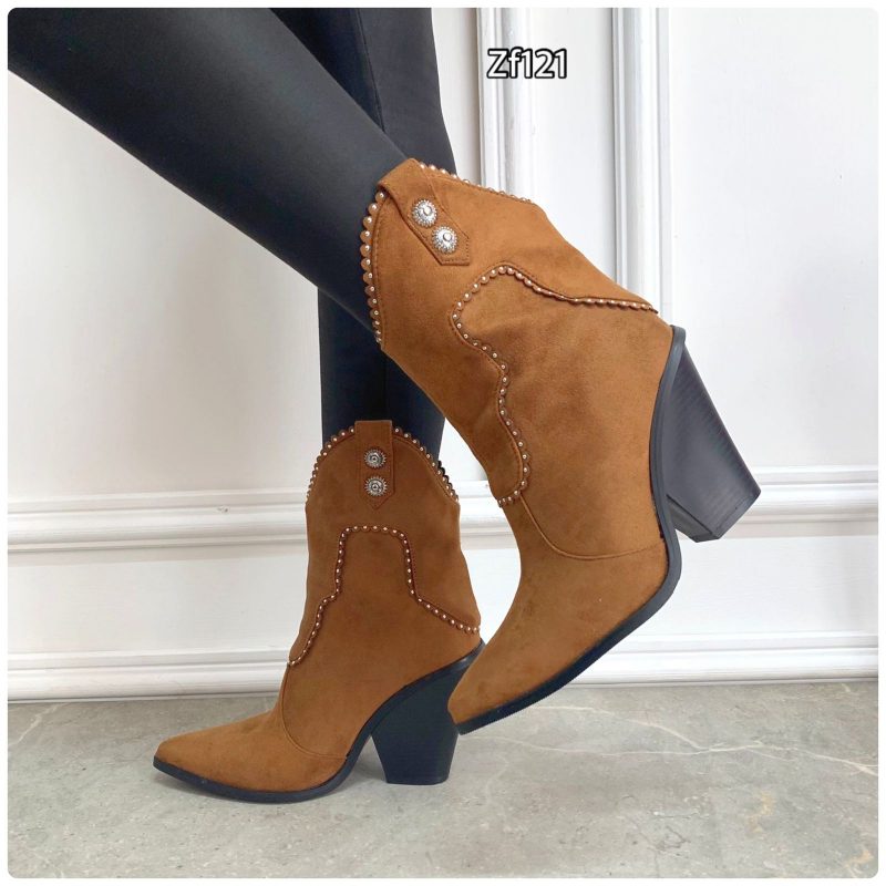 Botin café texana tacon 10cm  RH009   C6 - Image 4