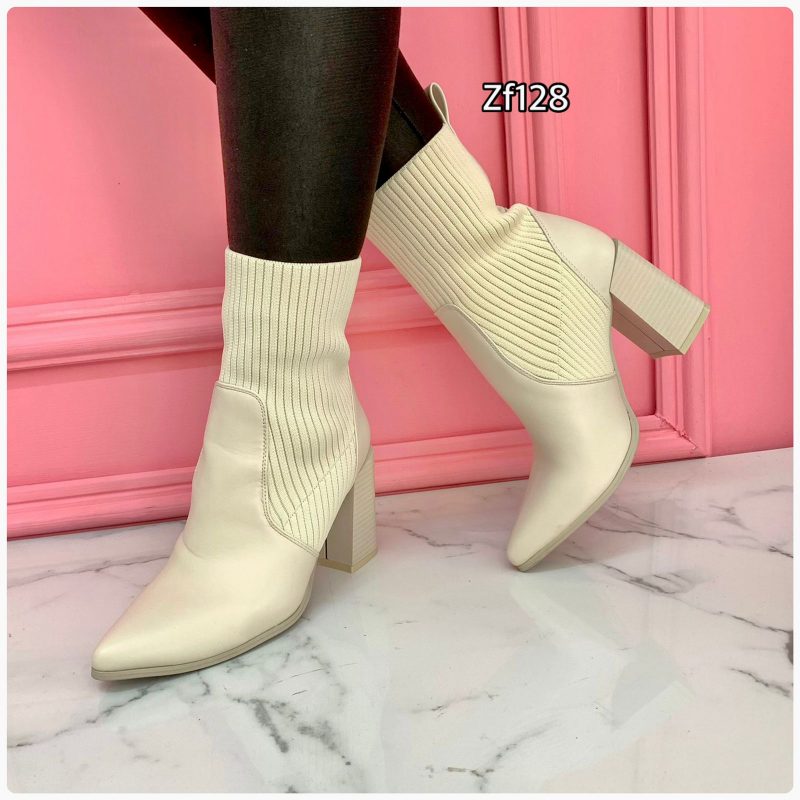 Botin beige tacon 8cm  5616   C40 - Image 2
