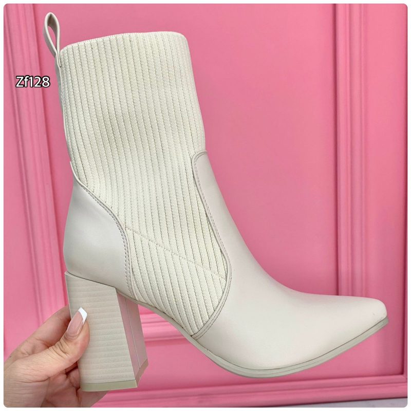 Botin beige tacon 8cm  5616   C40 - Image 3