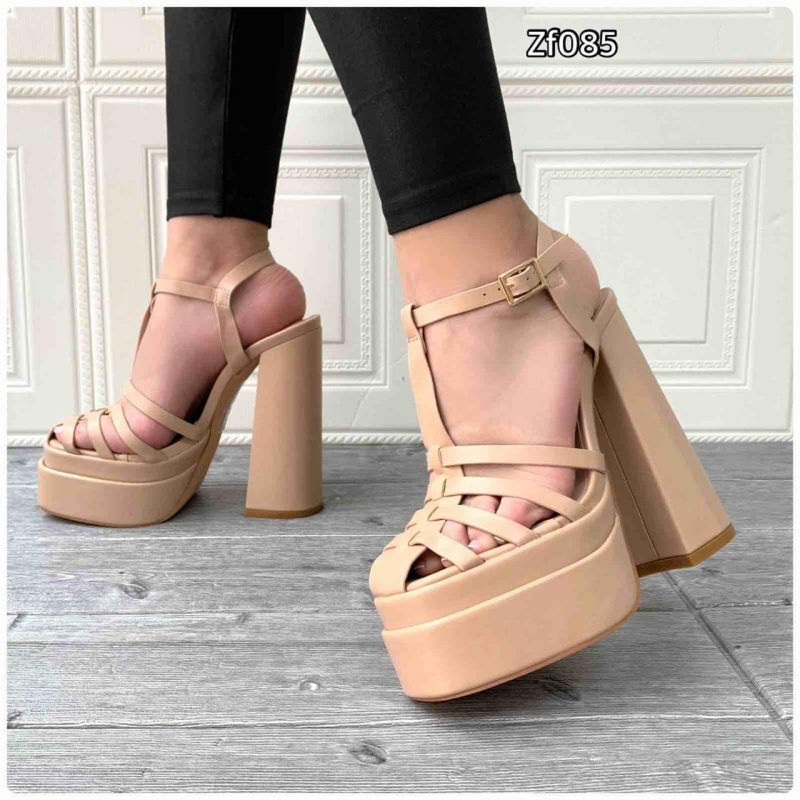 Sandalia beige tacon 15cm   8388   C32