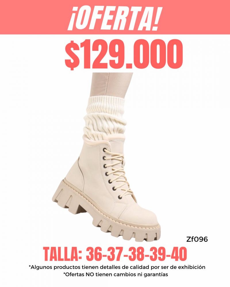 Botin beige suela 4cm     8591     C40