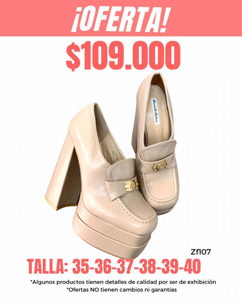 Zapato beige aplique dorado tacon 15cm   8392  C32