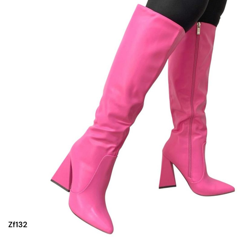 Bota caña alta fucsia tacon 10cm    U2F-X1106-1   C27
