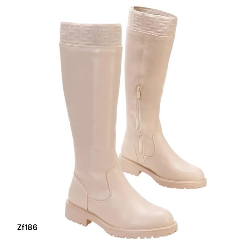Bota caña alta beige suela 3cm   CM9092  C39 - Image 2