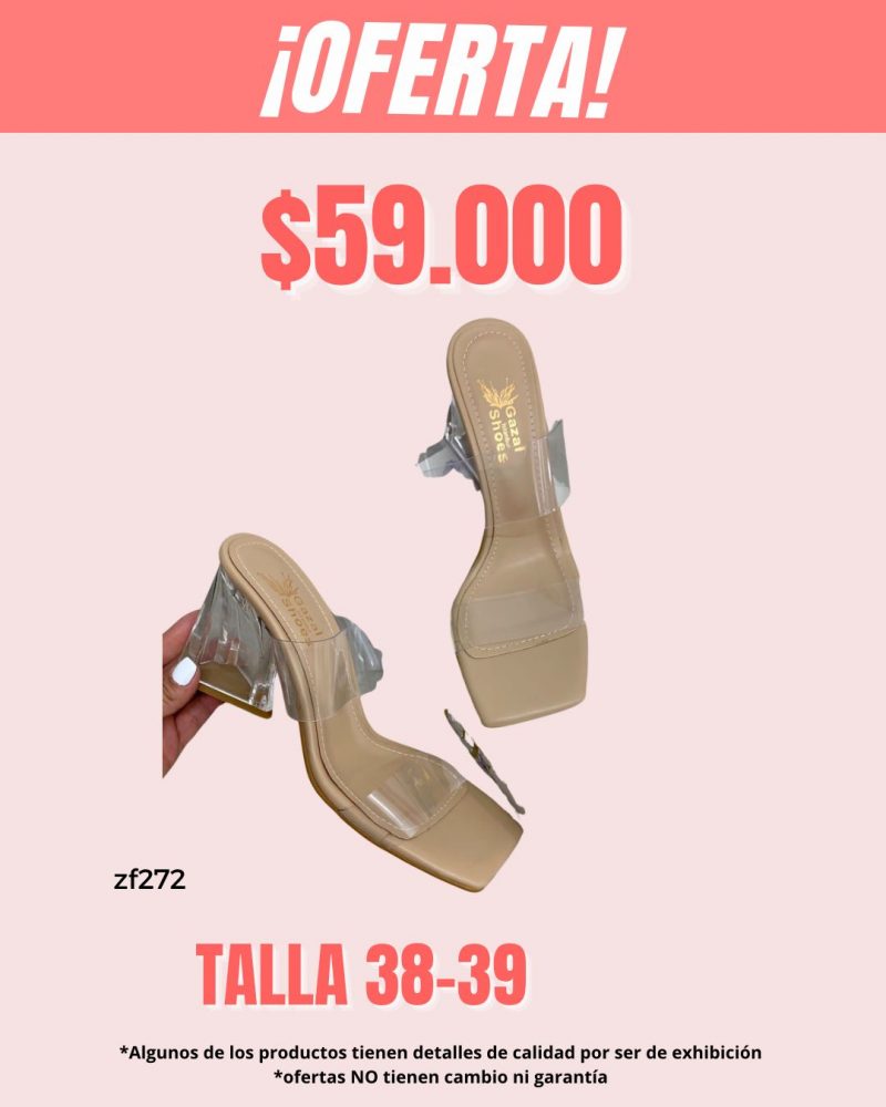 Sandalia beige tacon 9cm  631  C2