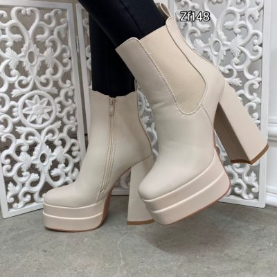 Botin beige tacon 13cm  5638  C40