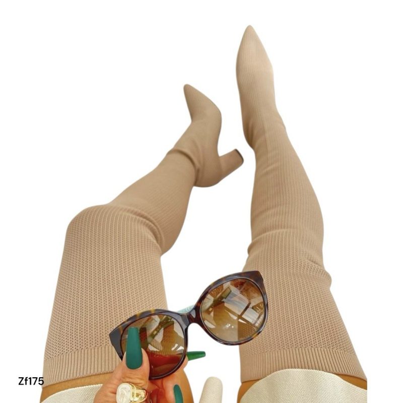 Bota extralarga beige tacon 9cm   9H9P56   C36 - Image 2