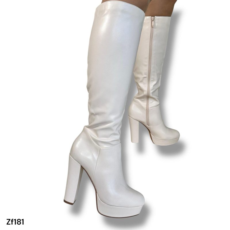 Bota caña alta beige tacon 12cm    Q1X2896-1   C27