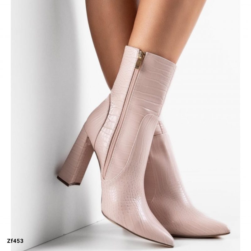 Botin rosa textura tacon 10cm  BKK7308   C29 - Image 4
