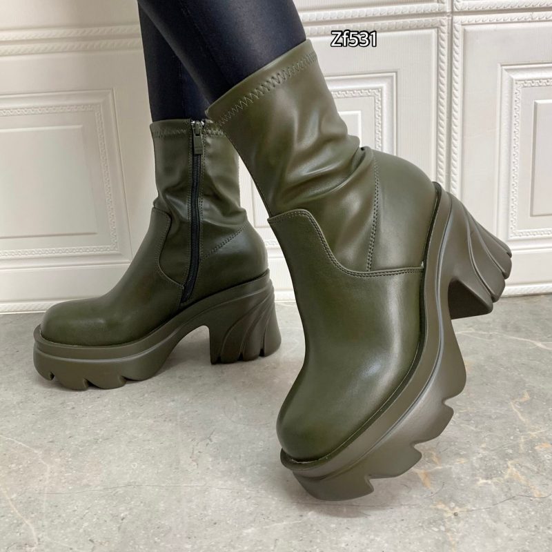 Botin verde tacon 9cm  Y2017   C24