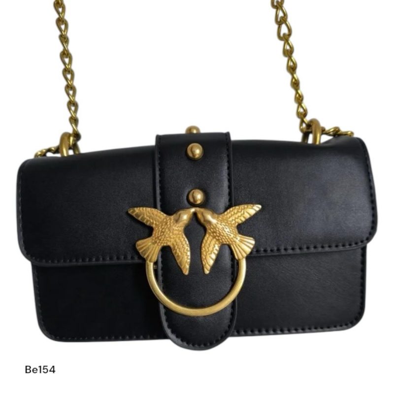 Bolso negro apliques dorados   21cm*  12cm   0569  C-B