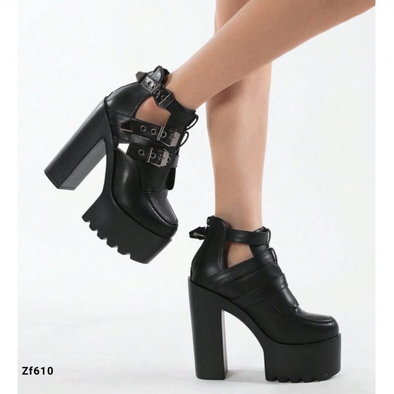 Botin negro correas tacon 14cm   659-20    C-2 - Image 3