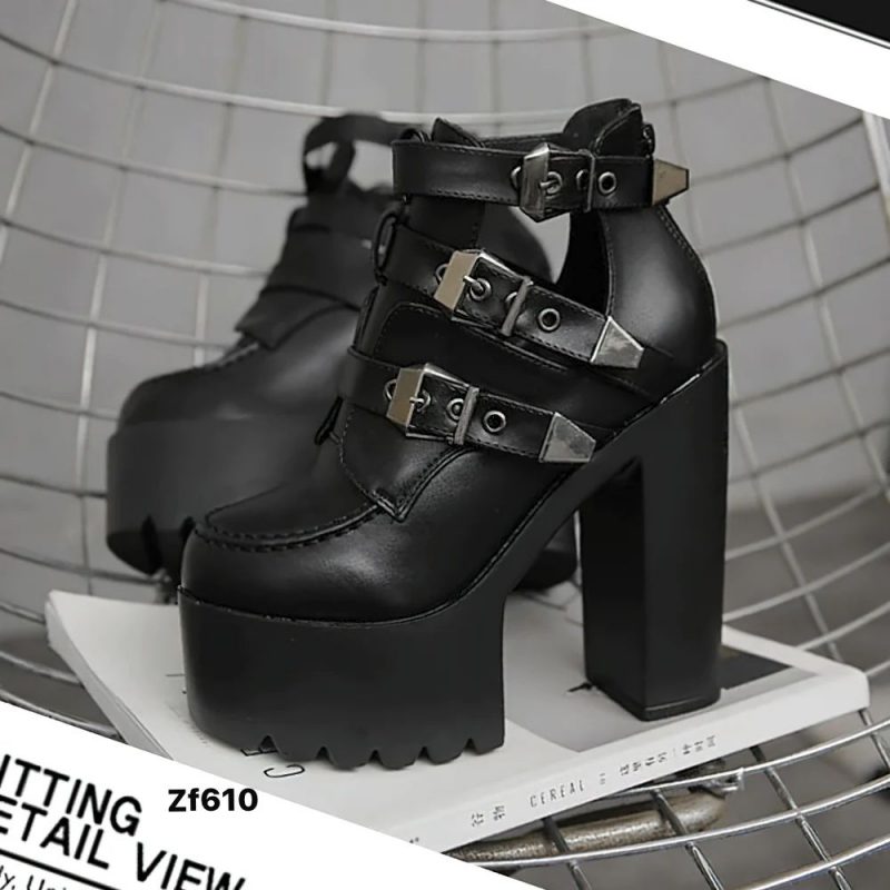Botin negro correas tacon 14cm   659-20    C-2 - Image 5