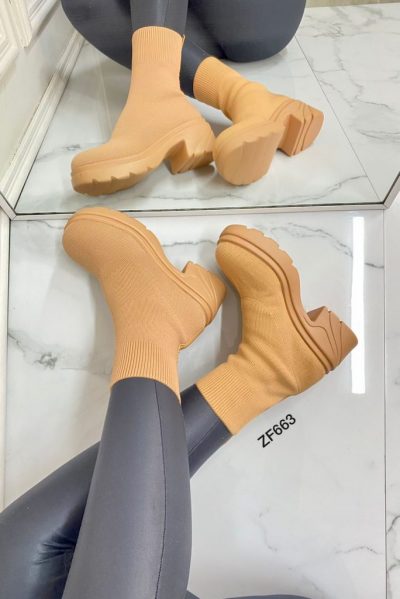 Botin café suela 5cm   BOT04C   C-1