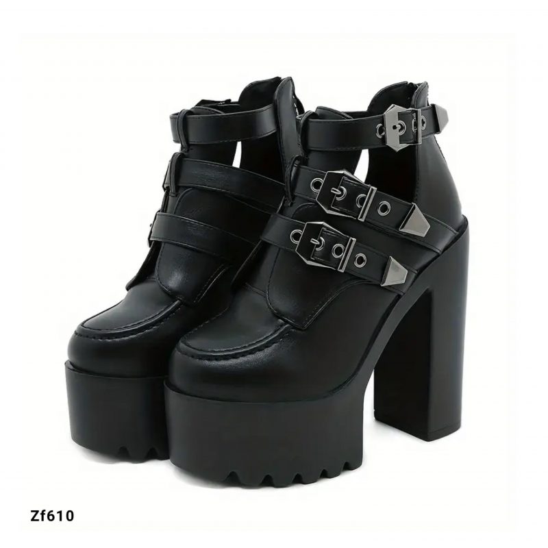 Botin negro correas tacon 14cm   659-20    C-2 - Image 2