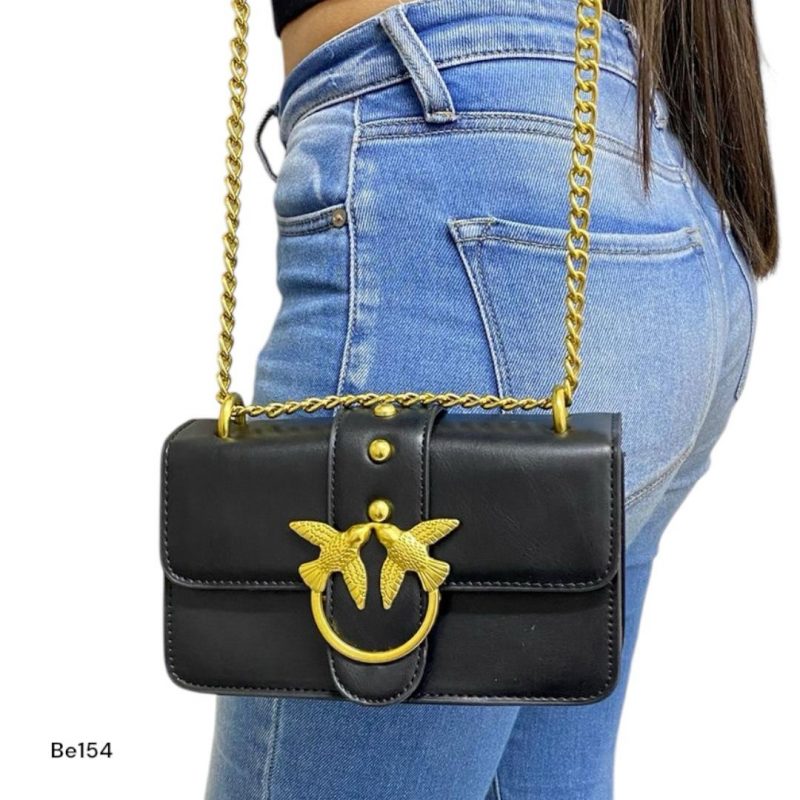 Bolso negro apliques dorados   21cm*  12cm   0569  C-B - Image 3