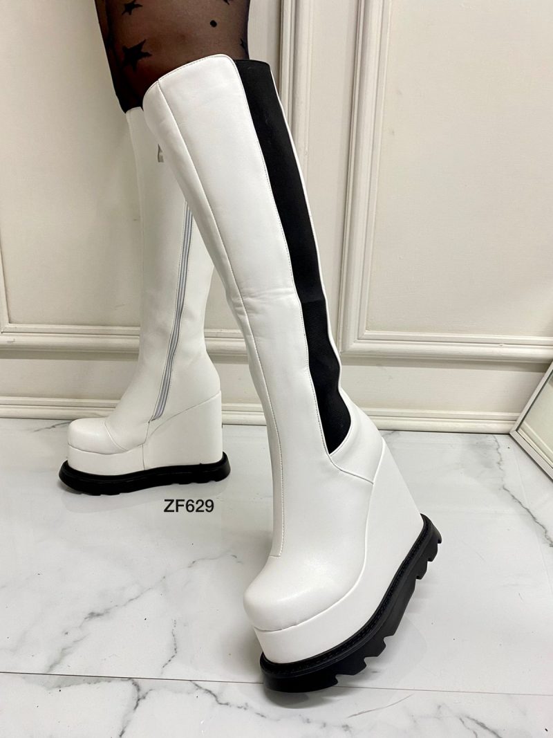 Bota caña alta blanca plataforma 14cm  2088-4  C-1 - Image 2