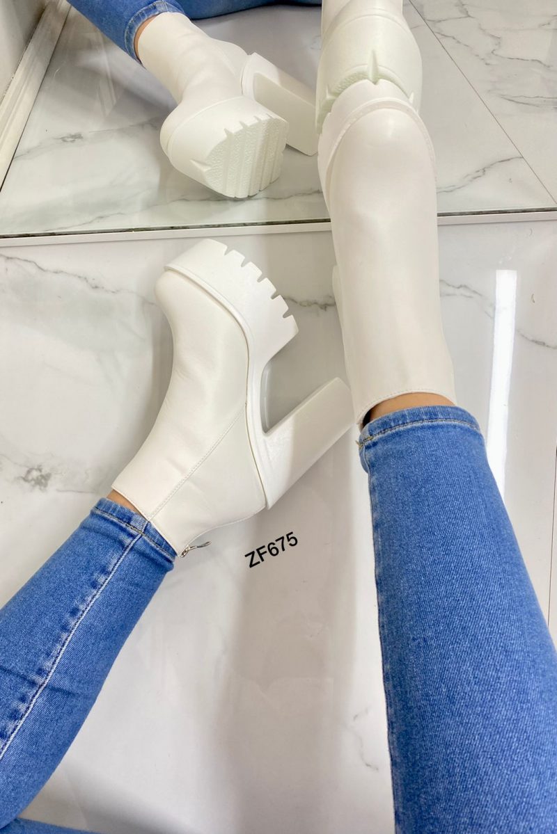 Botin blanco tacon 13cm  1191-21  C-4 - Image 3