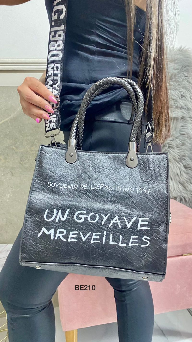 Bolso negro detalles  24cm*  21cm   BAG16   C-B - Image 2